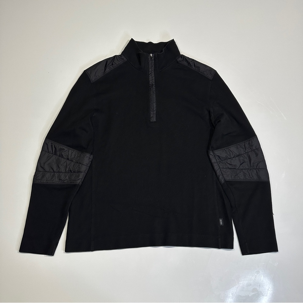 Hugo Boss Black Cotton Half Zip Mens Sweater XL Autumn/Winter 09 Collection
